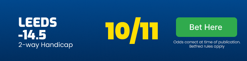 Leeds -14. 5 @ 10/11