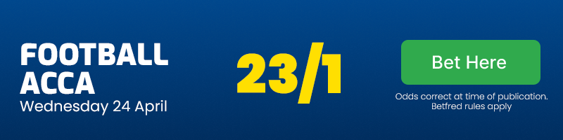 Football acca at 23/1