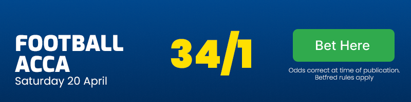 Football acca at 34/1