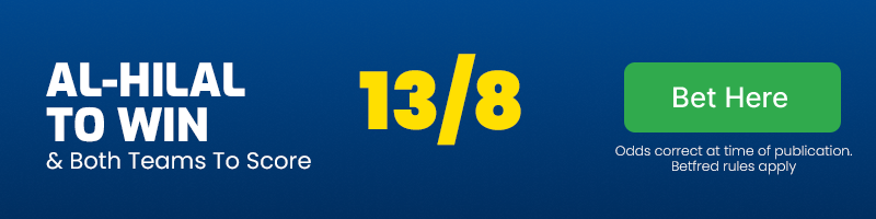 Al-hilal to beat al-ittihad & both teams to score at 13-8