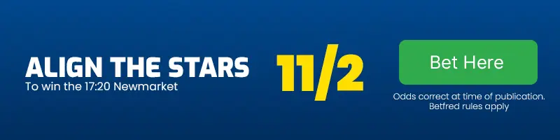 Align the stars to win the 17. 20 newmarket at 11-2