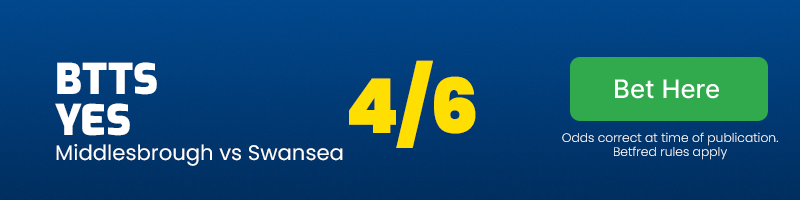 Both teams to score yes at 4/6