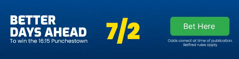 Better days ahead to win the 16. 15 punchestown at 7-2