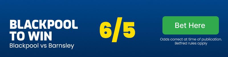 Blackpool to win at 6/5
