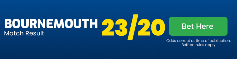 Bournemouth to win at 23-20