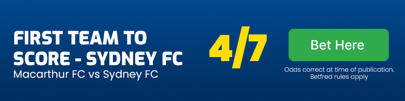 First team to score - sydney fc in macarthur fc vs sydney fc at 4-7