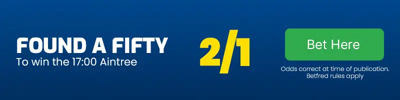 Found a fifty to win the 17. 00 at 2-1