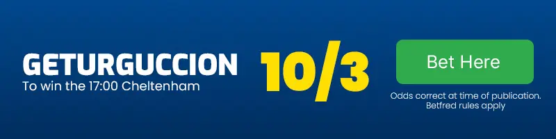 Geturguccion to win the 17. 00 cheltenham at 10-3