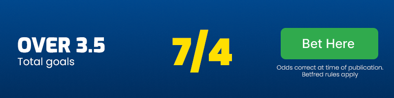 Over 3. 5 goals at 7/4