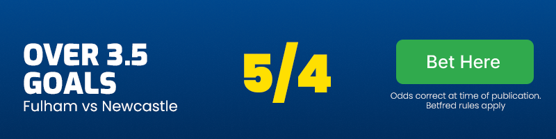 Over 3. 5 goals at 5/4