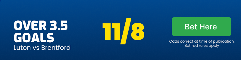 Over 3. 5 goals at 11/8