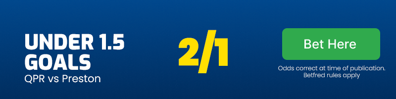Under 1. 5 goals at 2/1
