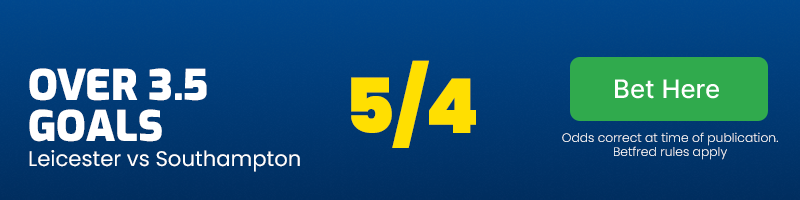 Over 3. 5 goals at 5/4