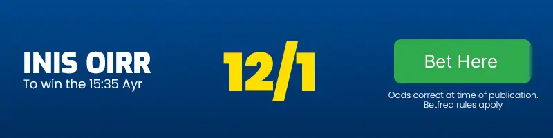 Inis oirr to win the scottish grand national at 12-1 Inis oirr to win the scottish grand national at 12-1
