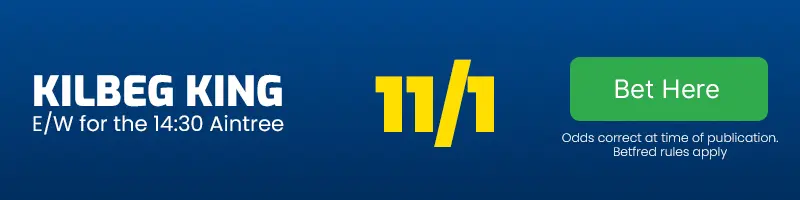 Kilbeg king each-way for the 14. 30 at 11-1