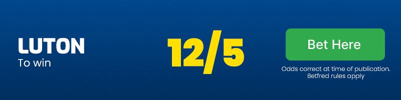 Luton to win at 12/5