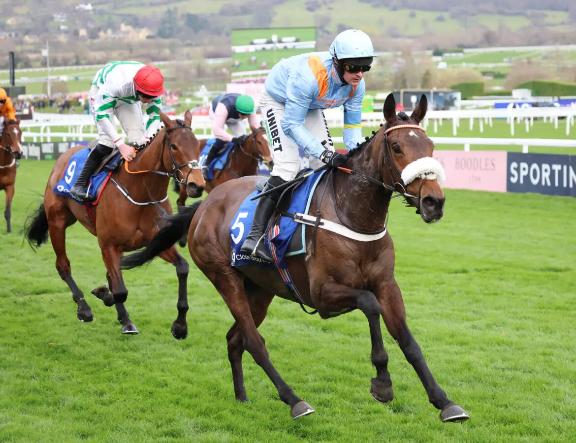 Marie's rock winning the 2022 mares' hurdle