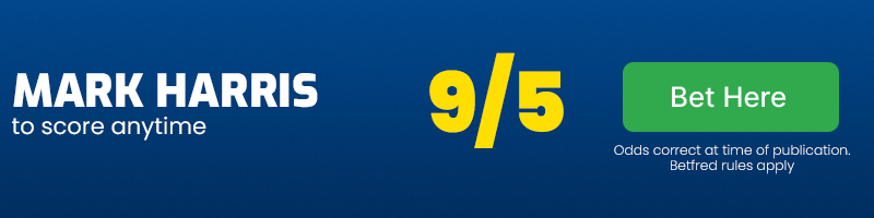 Mark harris to score anytime at 9-5