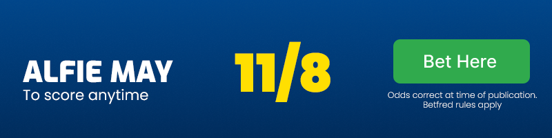 Alfie may to score anytime at 11/8