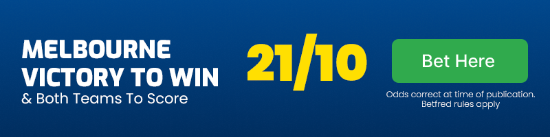 Melbourne victory to beat western sydney wanderers & both teams to score at 21-10