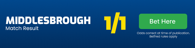 Middlesbrough to win at 1-1