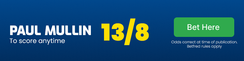 Paul mullin to score anytime at 13/8
