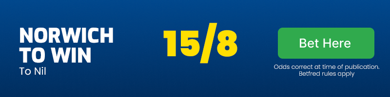 Norwich to win to nil vs swansea at 15-8