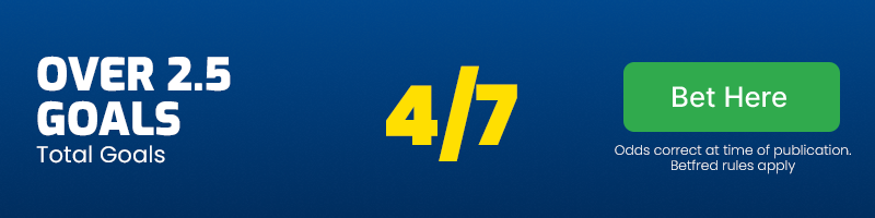 Over 2. 5 goals at 4-7