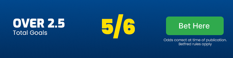 Over 2. 5 total goals in aberdeen vs motherwell at 5-6