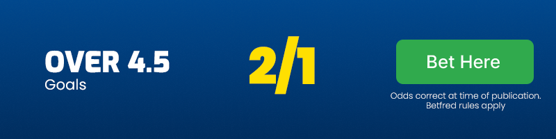 Over 4. 5 goals in brisbane roar vs adelaide united at 2-1