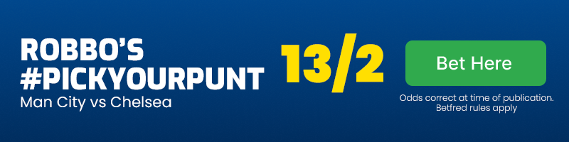 Paul robinson's 13-2 #pickyourpunt in man city vs chelsea