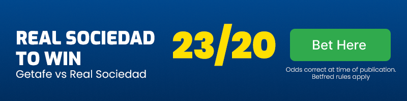 Real sociedad to beat getafe at 23-20