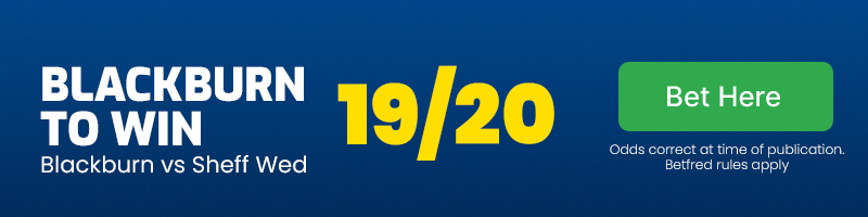 Blackburn to win at 19/20