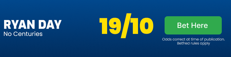 Ryan day no centuries at 19-10