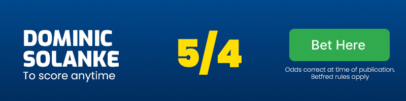 Dominic solanke to score anytime at 5/4
