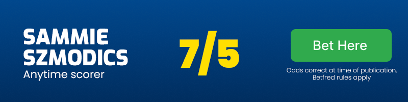 Sammie szmodics anytime scorer at 7/5