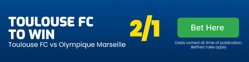 Toulouse fc to beat olympique marseille at 2-1