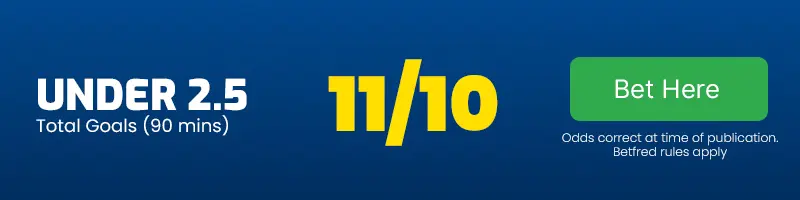Under 2. 5 goals in 90 minutes in peterborough vs wycombe at 11-10