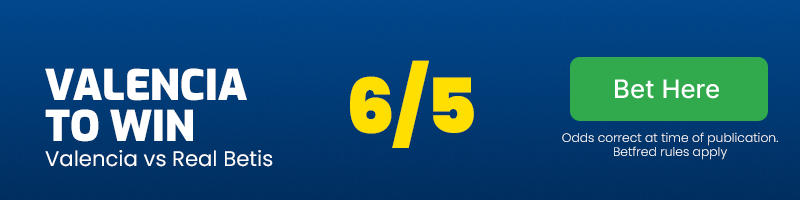 Valencia to win at 6/5