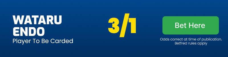 Wataru endo to be carded in west ham vs liverpool at 3-1