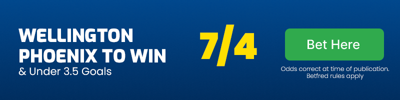 Wellington phoenix to beat macarthur fc & under 3. 5 goals at 7-4