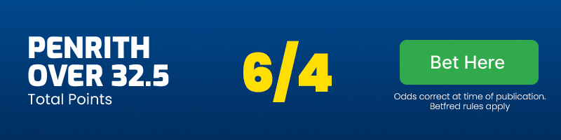 Penrith over 32. 5 points @ 6/4