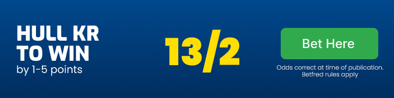 Hull kr to win by 1-5 @ 13/2