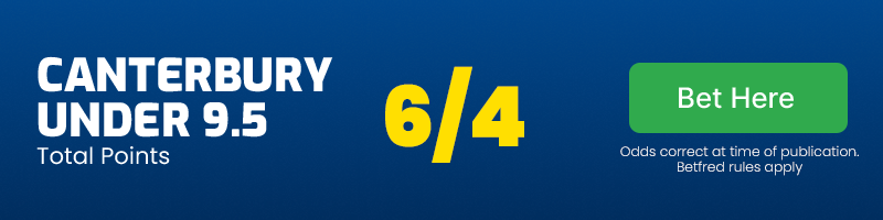 Canterbury bulldogs under 9. 5 @ 6/4