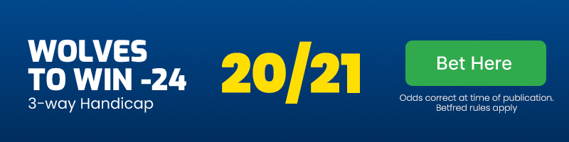 Warrington to win -24 @ 20/21