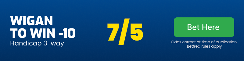 Wigan to win -10 @ 7/5