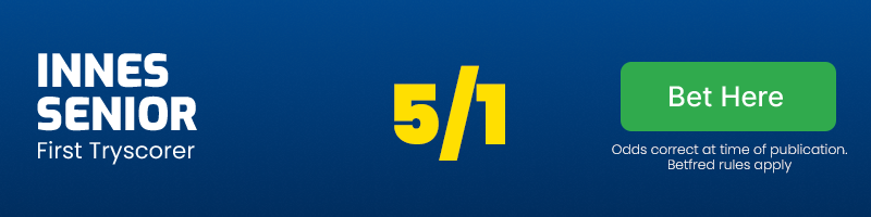 Innes senior first tryscorer @ 5/1