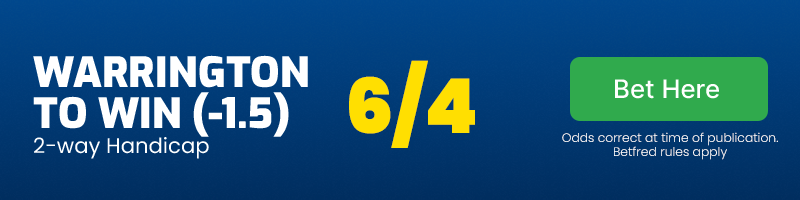 Warrington -1. 5 @ 6/4