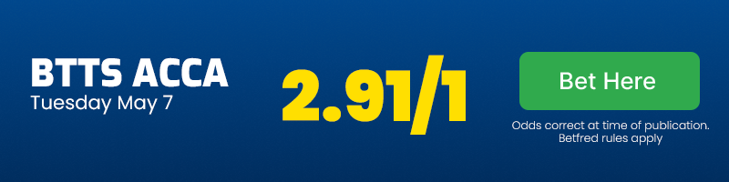 Btts acca at 2. 91/1