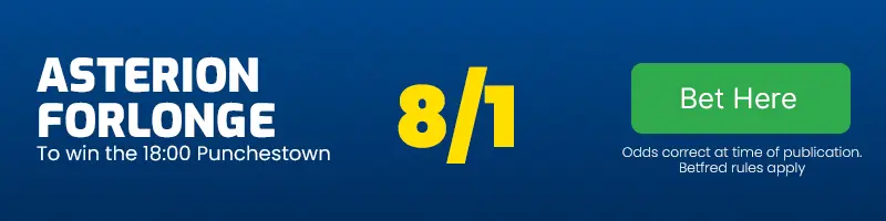 Asterion forlonge to win the 18. 00 punchestown at 8-1